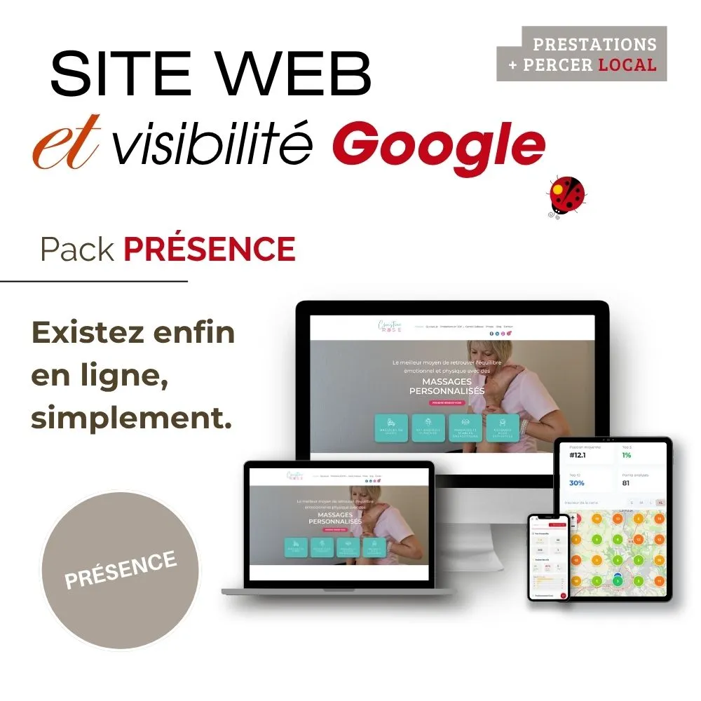 Site intenet + Percer Local - Pack Présence